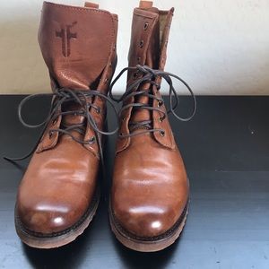 Frye lace up boots